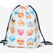 fashion 14 Colors Women Emoji Backpack 3D printing travel softback women mochila drawstring bag mens backpacks EF8