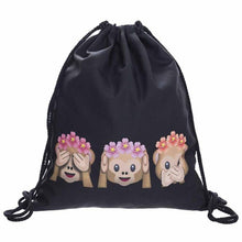 fashion 14 Colors Women Emoji Backpack 3D printing travel softback women mochila drawstring bag mens backpacks EF8