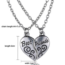 2pc best friend friendship heart-shaped Necklaces Broken Heart Pendant Necklace Gifts For best friends EF8