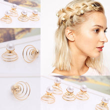 2Pcs Bridal Wedding Prom Crystal Pearl Flower Hair Pins Swirl Spiral Twist Hairpins Tiara Ornaments Bijouterie Accessories EF8