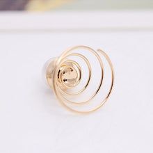 2Pcs Bridal Wedding Prom Crystal Pearl Flower Hair Pins Swirl Spiral Twist Hairpins Tiara Ornaments Bijouterie Accessories EF8