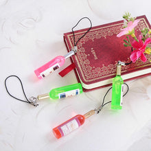 2Pcs Creative Mini Wine Bottle Keyring Key Ring Keychain For mobile phone  EF8