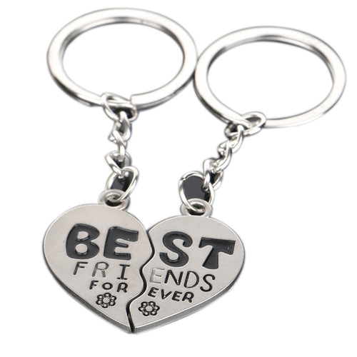2Pcs Pair Creative Model Friendship Keyrings Charm Best Friend Forever Keychains Zinc Alloy Gifts For Women  EF8