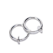 2Pcs Tongue Ring Goth Punk Clip On Fake Piercing Body Nose Lip Rings Hoop Ear Tongue Ring EF8