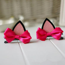 2Pcs children baby girls flower cat ears hairpin hair accessories clip hairpins barrettes headwear EF8