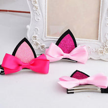 2Pcs children baby girls flower cat ears hairpin hair accessories clip hairpins barrettes headwear EF8