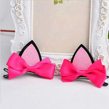 2Pcs children baby girls flower cat ears hairpin hair accessories clip hairpins barrettes headwear EF8