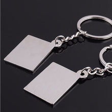 2pcs Lover's Keyrings Envelope "I love you" Engraved Cupid's Arrow Heart Keychains EF8