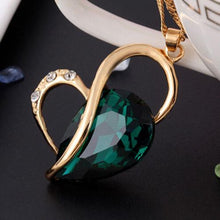 3 Color Necklace Earrings Heart Love Crystal Rhinestone Gem Party Jewelry Sets For Women Jewelry Set EF8