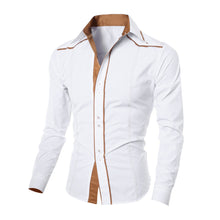 3 Colors Mens Fashion Clothing Slim Fit Formal Dress Shirts TopsCasual Long Sleeve Shirt Camisa EF8