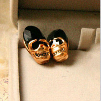 3 Colors Creative Punk Rhinestone Crystal Women Femal Skull Earrings Pierced Stud Earrings Girls Gifts Jewelry EF8