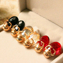 3 Colors Creative Punk Rhinestone Crystal Women Femal Skull Earrings Pierced Stud Earrings Girls Gifts Jewelry EF8