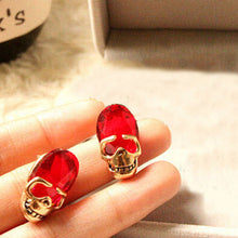 3 Colors Creative Punk Rhinestone Crystal Women Femal Skull Earrings Pierced Stud Earrings Girls Gifts Jewelry EF8