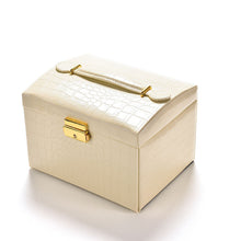 3 Colors Three Layers Jewelry Boxes Makeup Case Jewelry Organizer Carrying Cases with mirror Gifts for Women Girl EF8