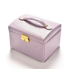 3 Colors Three Layers Jewelry Boxes Makeup Case Jewelry Organizer Carrying Cases with mirror Gifts for Women Girl EF8