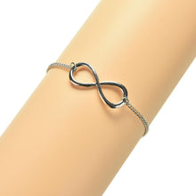 3 Colour  Popular Gold Silver  Black Cross Infinity Chain Bracelets Bangles Jewelry For Women EF8