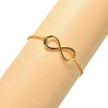 3 Colour  Popular Gold Silver  Black Cross Infinity Chain Bracelets Bangles Jewelry For Women EF8