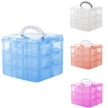 3 Layers Detachable Jewelry Box Transparent Portable Storage Container Organizer Tools Box Case Boxes EF8