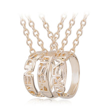 3 Part Best Friend Forever Karma Circle Necklace Infinity Circle Pendants Necklace EF8