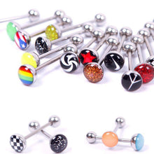 30Pcs Tongue Ring Tongue Bar Stainless Steel Body Piercing Punk Style Jewelry  EF8
