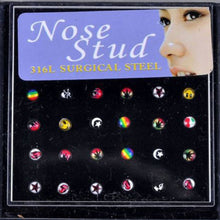 316L Stainless Surgical Steel Nose Piercing Rhinestone Stud MultiStyle Nose Ring Nose Stud Body Jewelry 24pcs or 40pcs EF8