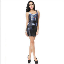 3D Digital Print Vest Dress Women Dress Womens Sexy Bodycon Mini Dress Star Wars Harry Potter Galaxy Black Print Dress EF8