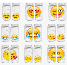 3D Emoji Printing Expression Socks Women Men Socks Funny Low Ankle Short Socks EF8