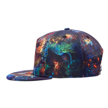3D Print Snapback Caps Colorful Hip Hop Baseball Cap Dragon Flat Hats For Men Starry Sky Casquette Blue EF8