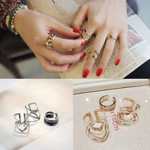 3pc Gold Sliver Arrow Shape Knuckle Rings Set punk cuff finger ring set gift for women girl EF8