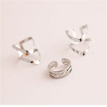 3pc Gold Sliver Arrow Shape Knuckle Rings Set punk cuff finger ring set gift for women girl EF8