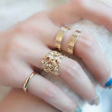 3pcs  lot Punk Metal Gold Silver Leaf Rings For Women Hollow Out Leave B  Midi Finger Knuckle Ring Set EF8