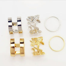 3pcs  lot Punk Metal Gold Silver Leaf Rings For Women Hollow Out Leave B  Midi Finger Knuckle Ring Set EF8