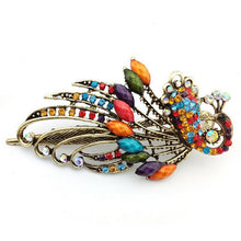4 7x2 3 inch Lovely Peacock Hair Clip Women Hair Clips Blue Hairpin Vintage Rhinestone Jewelry EF8