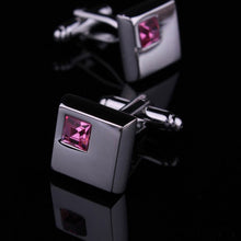 4 Color shirt cufflinks for men's cuff buttons blue Crystal cuff links  EF8