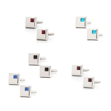 4 Color shirt cufflinks for men's cuff buttons blue Crystal cuff links  EF8