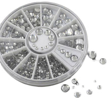 4 Size Nail Art 3D Crystal Transparent Diamante Rhinestone Crystal Nail Art Decal Tips Glitters Stickers Nail Art Decoration EF8