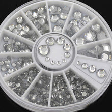 4 Size Nail Art 3D Crystal Transparent Diamante Rhinestone Crystal Nail Art Decal Tips Glitters Stickers Nail Art Decoration EF8