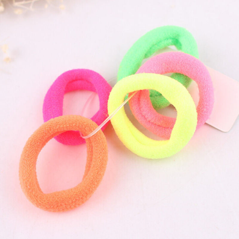 40Pcs Colorful Child Hair Holders Cute Rubber Hair B s Elastics Accessories 3cm Girl Women Charms Tie Gum Headb s EF8