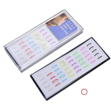 40pcs box Neon Color Surgical Stainless Steel Fake Piercing Hoop Nose Ring EF8