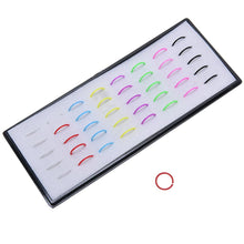 40pcs box Neon Color Surgical Stainless Steel Fake Piercing Hoop Nose Ring EF8