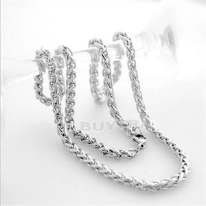 45cm man chain Black Stainless Steel Necklace 3 4 5 6MM Box Link Chain Men Necklaces Never Fade EF8