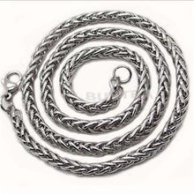45cm man chain Black Stainless Steel Necklace 3 4 5 6MM Box Link Chain Men Necklaces Never Fade EF8