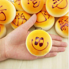 4CM Cute Smiley Face Bread Squishy Key Ring Charm Mobile Phone Strap Phone Charm Bag Pendant EF8