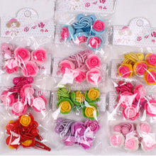 4pcs baby children cute cartoon hair rope multi-color Kids Flower Headdress Mix Hair Clips Hair Ropes EF8