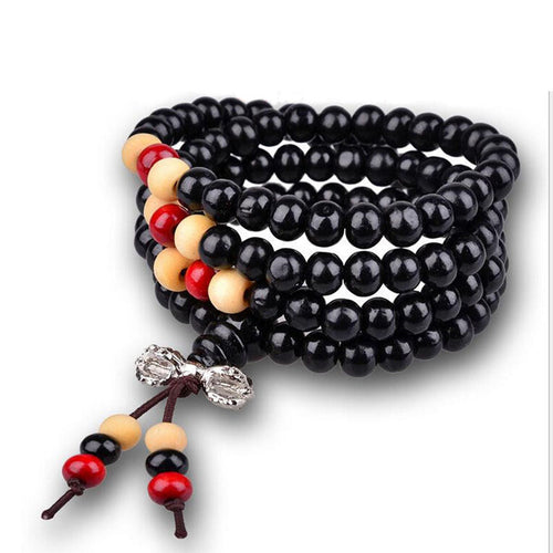 5 Colors 6mm 108 Prayer Bead Mala Multi-layer Bracelet Women Men S alwood Buddhist Buddha Meditation Bracelets EF8