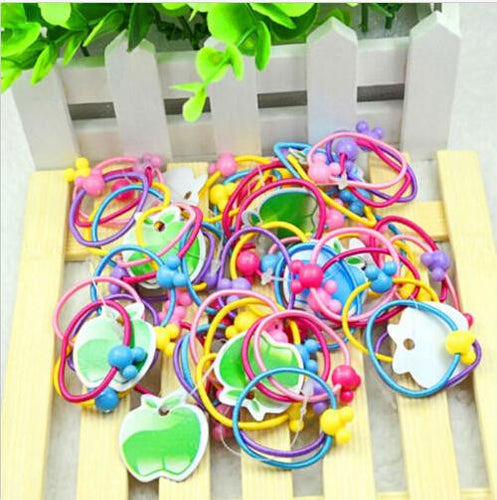 50Pcs Cartoon Animal Shape Elastic Hair B s Baby Mini Rubber B  Hair Rope Ponytail Holder for Kids Girl EF8