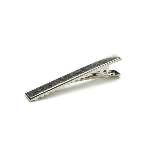 50Pcs Silver Flat Metal Single Prong Alligator Hair Clips Barrette For Bows DIY Accessories Hairpins EF8