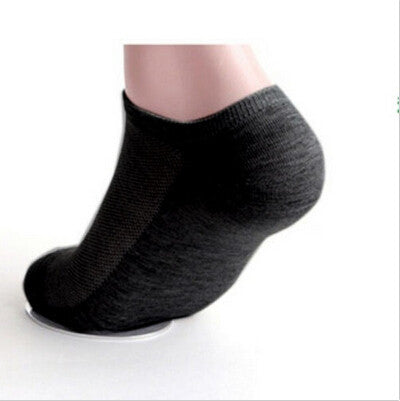 5Pairs  Solid Men's Casual Ankle Socks Mesh Breathable Thin Boat Socks For Man Black White Grey Colors EF8
