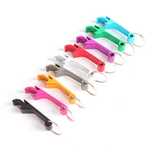 5Pcs 6cm Pocket Key Chain Beer Bottle Opener Claw Bar Small Beverage Keychain Ring R om Color EF8