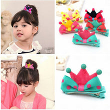 5Pcs Kid Girl Baby Princess Barrette Ribbon Crown Molding Hairpin Hair Clips EF8